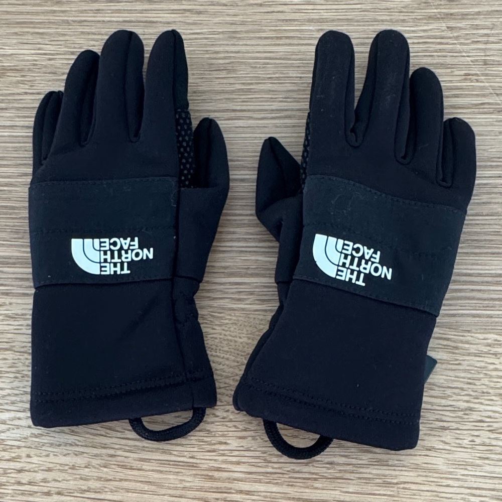 The North Face Kids Fleece-Lined Black Winter Gloves, NWOT